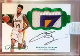 BRANDON INGRAM 2016-17 FLAWLESS EMERALD #/5 ROOKIE PATCH AUTO RC LAKERS